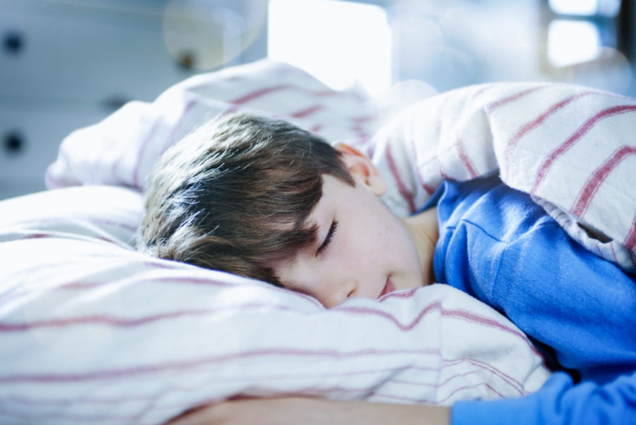 Спящий ребёнок в санатории