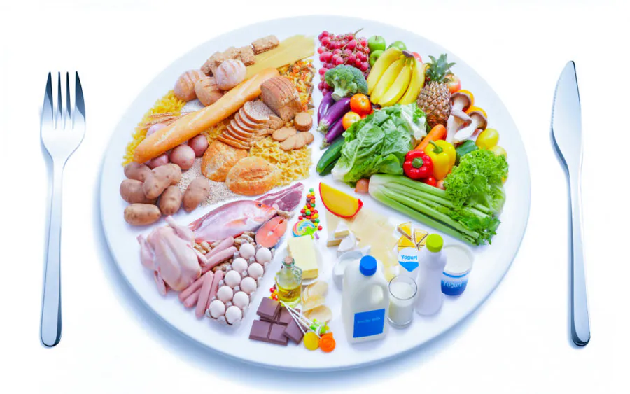 Тарелка здорового питания в санатории